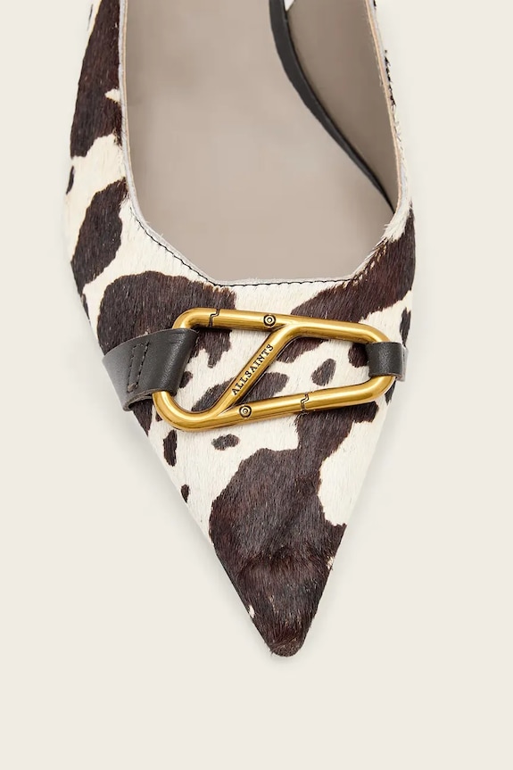 AllSaints stiletto de piele Hera Slingback Shoe W023FE bej