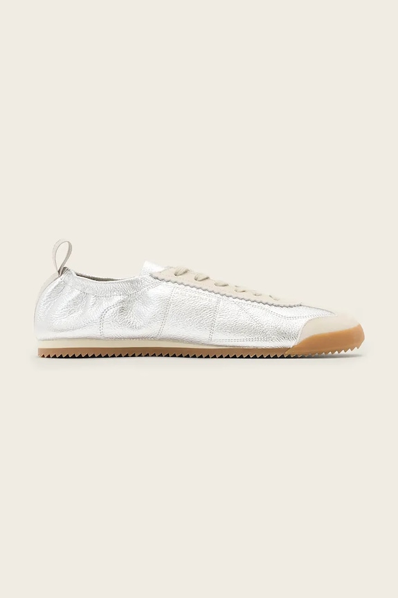 AllSaints bőr sportcipő Kenny Runner velúr bőr ezüst W054FD.SLV