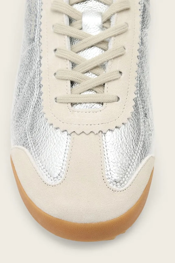 AllSaints bőr sportcipő Kenny Runner W054FD.SLV ezüst