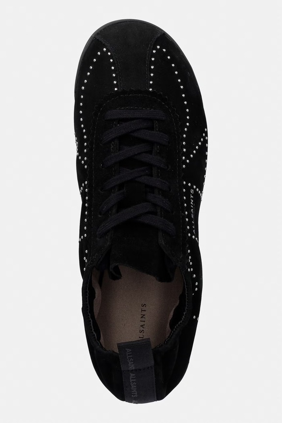Замшевые кроссовки AllSaints Kenny Stud Runner чёрный W056FD.BLK