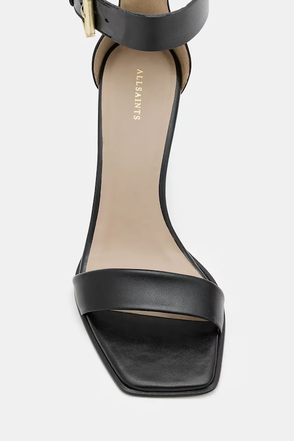 AllSaints sandały skórzane Noir Mid Sandal W151FB czarny