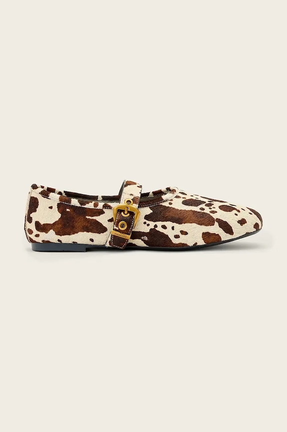AllSaints baleríny kožené Sabine Shoe béžová W033FE