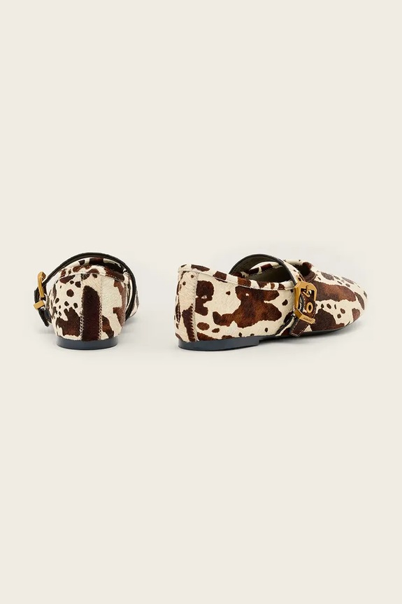 Obuv AllSaints baleríny kožené Sabine Shoe W033FE béžová