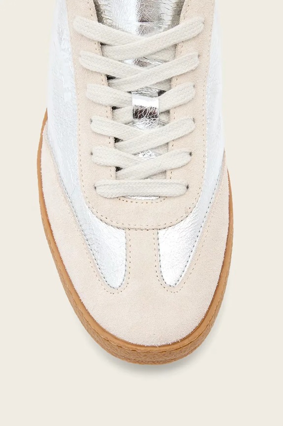 Kožené tenisky AllSaints Thelma Met Sneaker W072FB.SRE strieborná