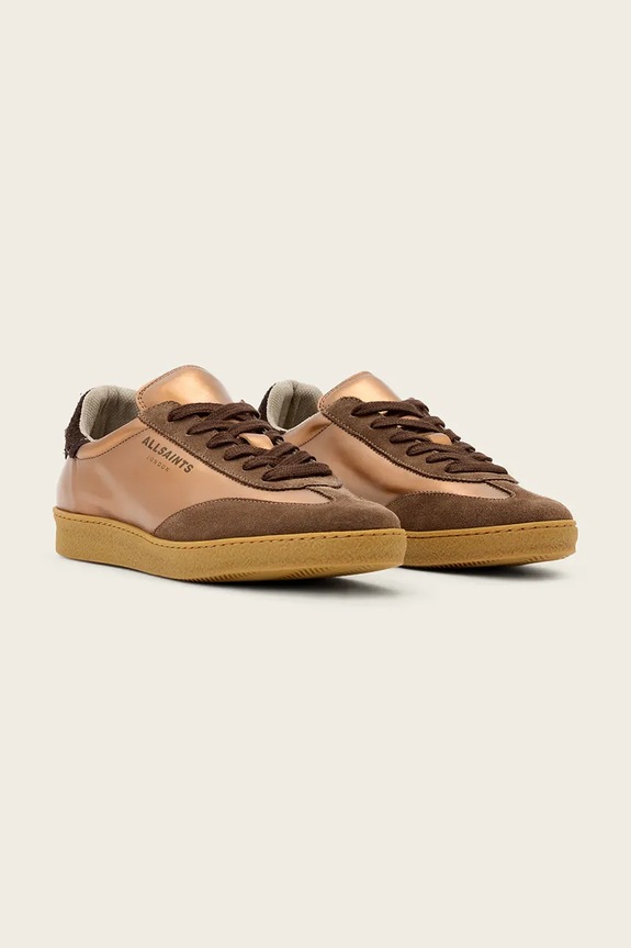 Шкіряні кросівки AllSaints Thelma Sneaker W111FB.BBR коричневий SS26
