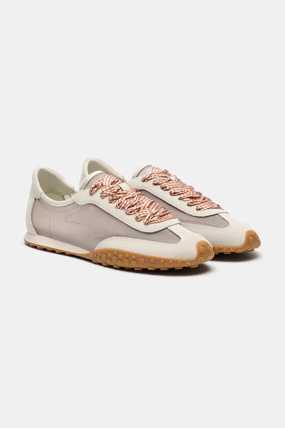 Hoff BRIDGE VICHY SOLID MESH SAGE sneakers de femei din piele întoarsă 12661036 alb SS26