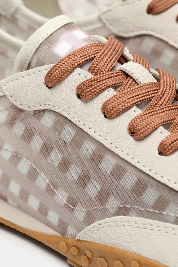 Hoff BRIDGE VICHY sneakers pentru femei, din piele întoarsă alb 12661037