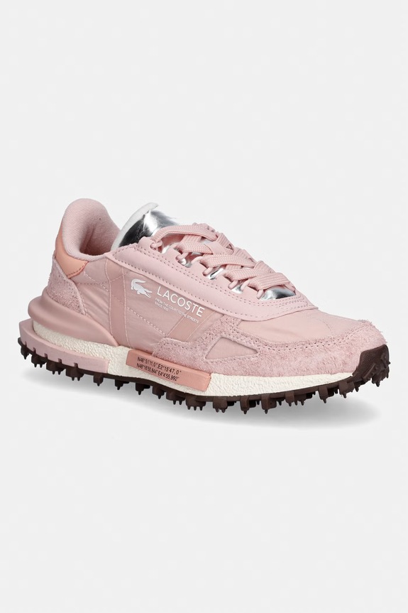 Lacoste sneakers Elite Active Sneakers piele întoarsă roz 51SFA0056