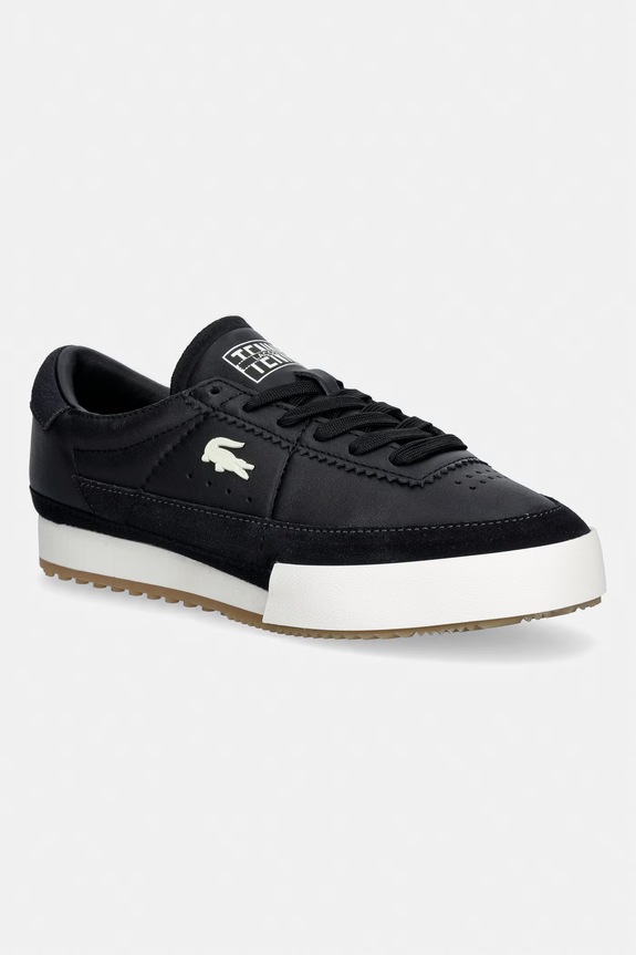 Lacoste sneakersy skórzane Aura Sneakers skóra zamszowa czarny 51SFA0072