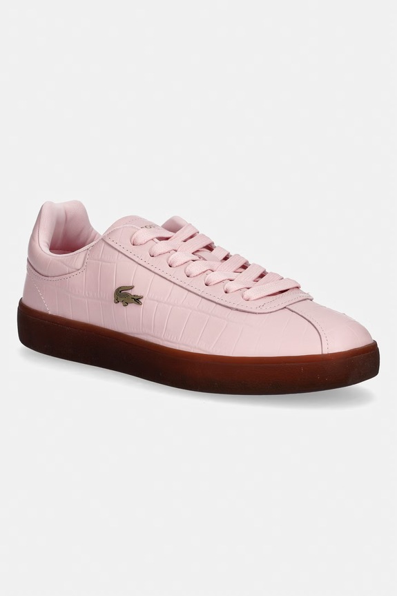 Lacoste Baseshot Sneakers sneakersy damskie skórzane różowy 51SFA0084