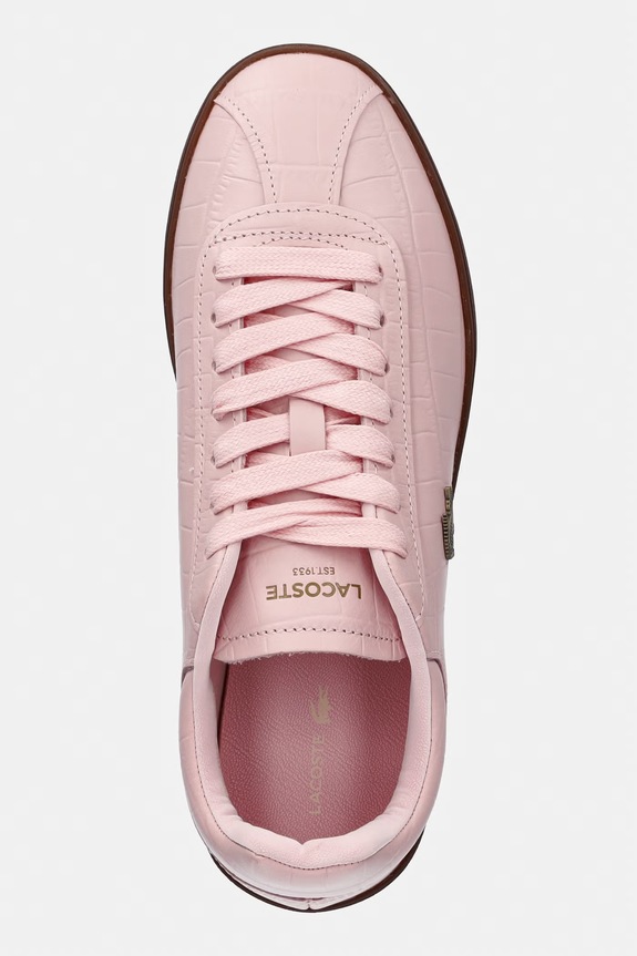 Lacoste Baseshot Sneakers sneakersy damskie skórzane różowy 51SFA0084