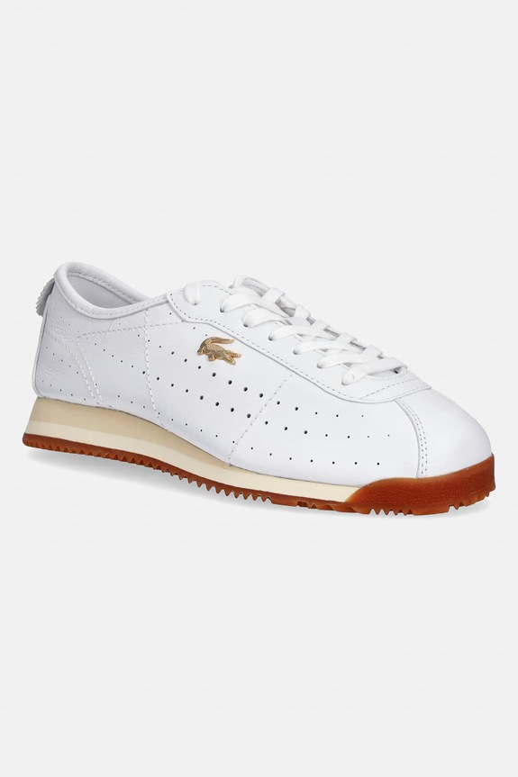 Кожаные кроссовки Lacoste Club-Low Sneakers плоская белый 51SFA0177
