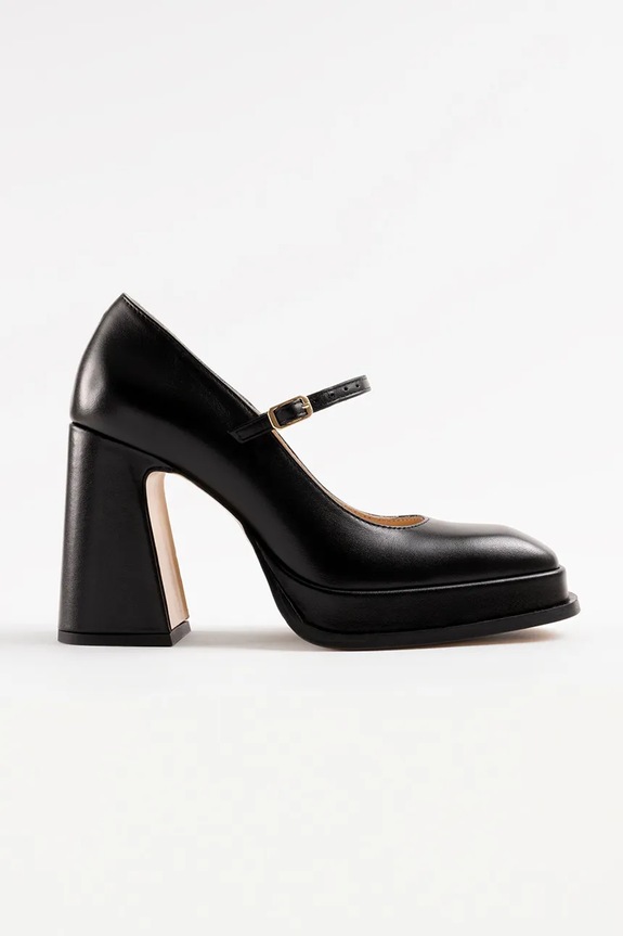 Souliers Martinez lodičky kožené CASILDA čierna CASILDA.BLACK