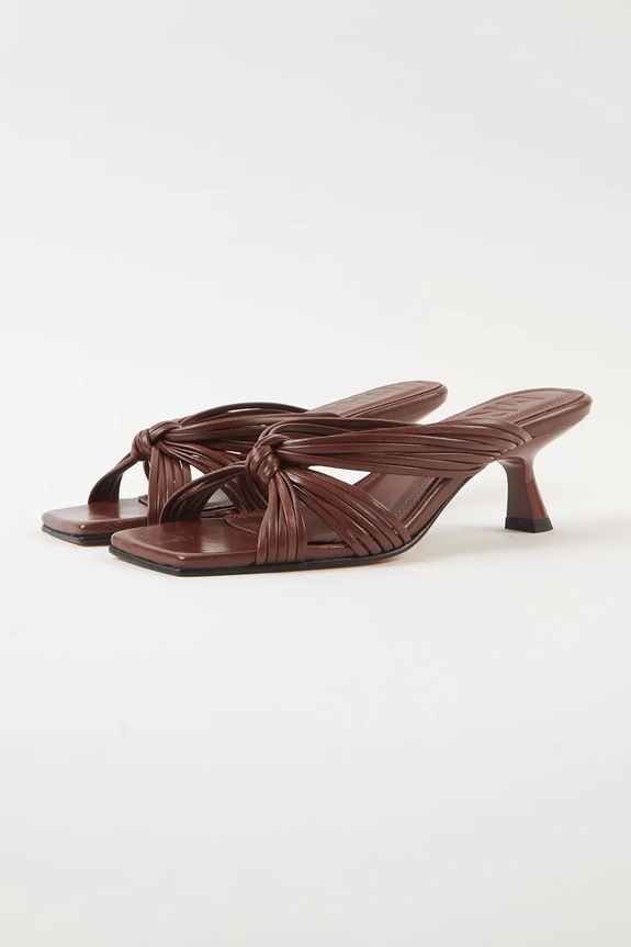 Δερμάτινες παντόφλες Souliers Martinez AMANDA AMANDA.DBROWN καφέ SS26