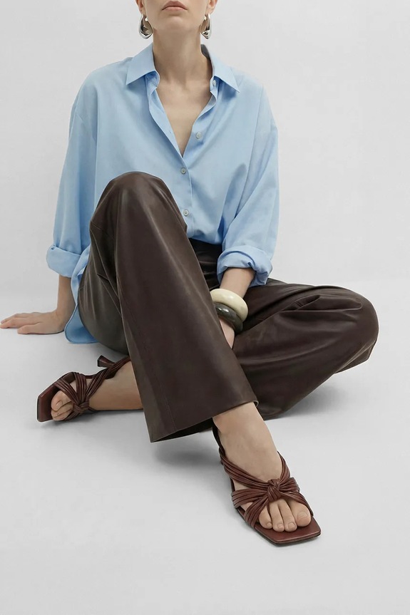 Δερμάτινες παντόφλες Souliers Martinez AMANDA AMANDA.DBROWN