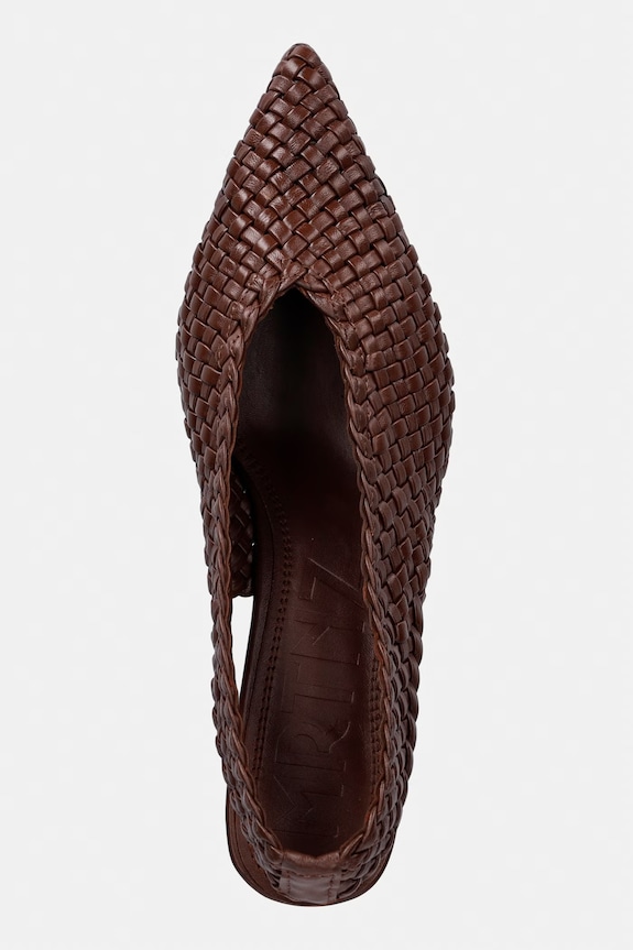 Souliers Martinez stiletto din piele BIANCA maro BIANCA.DBROWN