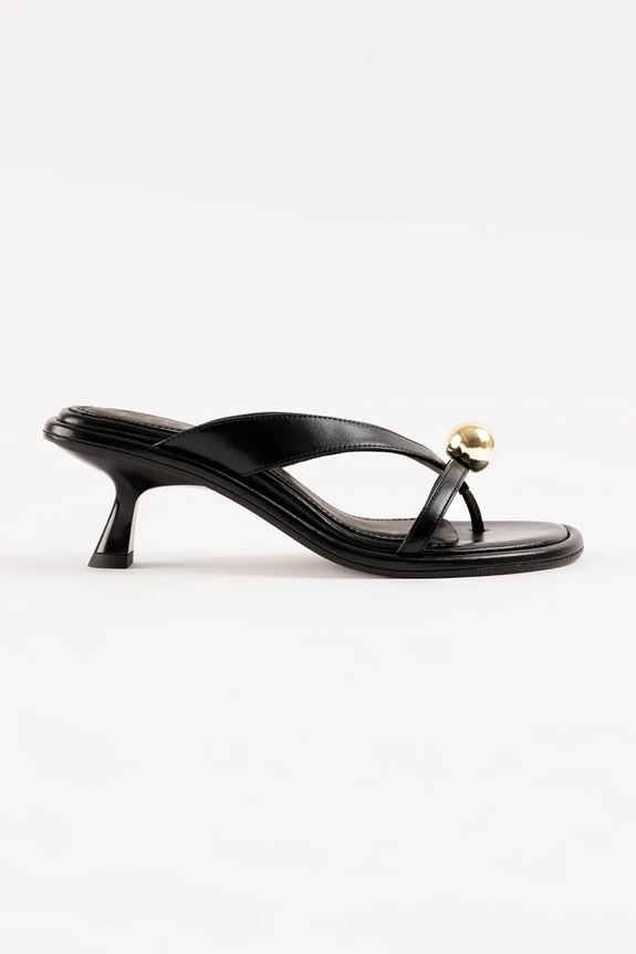 Usnjeni natikači Souliers Martinez ESTELA Zrnato usnje črna ESTELA.BLACK
