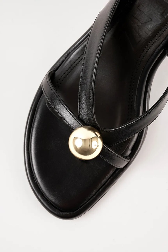 Usnjeni natikači Souliers Martinez ESTELA črna ESTELA.BLACK