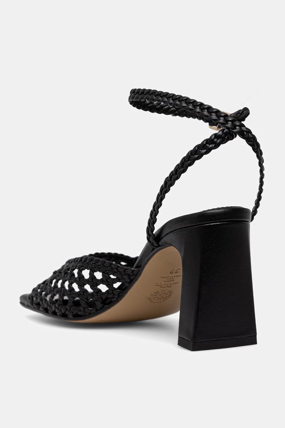 Obuv Souliers Martinez sandále na podpätku kožené LEA LEA.BLACK čierna