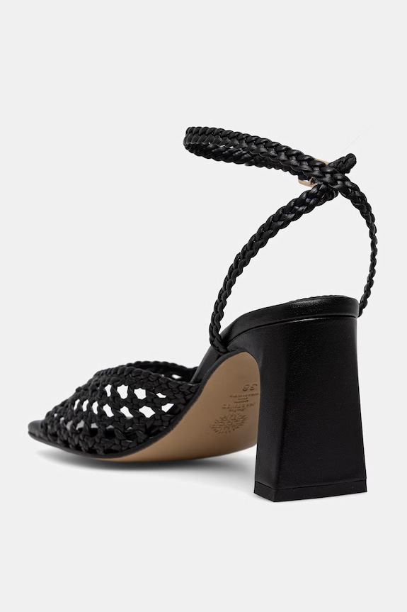 Obuv Souliers Martinez sandále na podpätku kožené LEA LEA.BLACK čierna