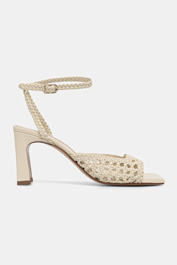 Souliers Martinez sandale cu toc din piele LEA LEA.WHITE bej SS26