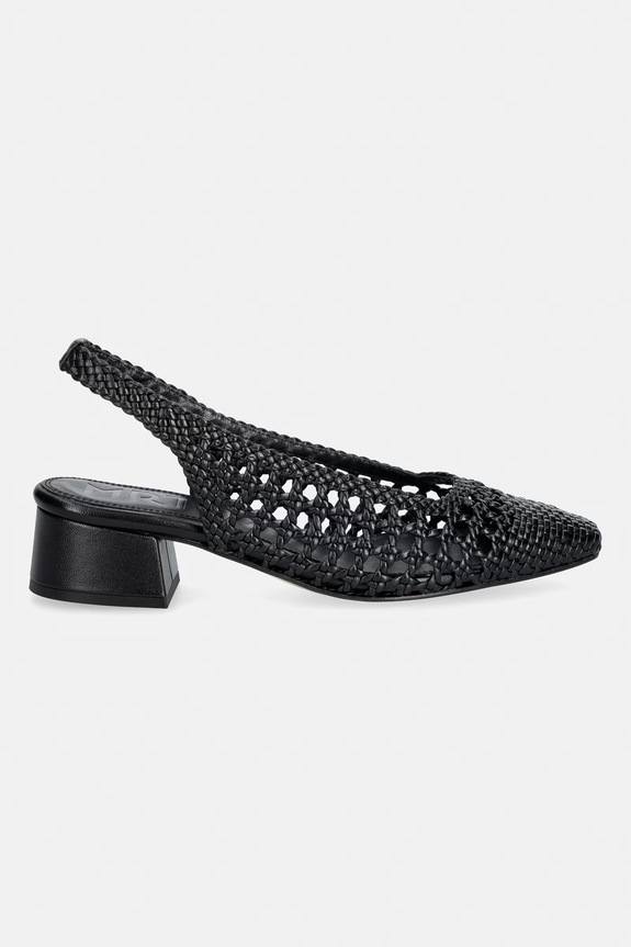 Souliers Martinez czółenka z odkrytą piętą skórzane NOVA TARRAGONA NOVATARRAGONA.BLACK czarny SS26