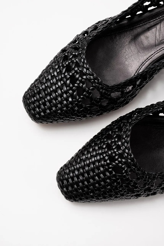 Souliers Martinez czółenka z odkrytą piętą skórzane NOVA TARRAGONA NOVATARRAGONA.BLACK