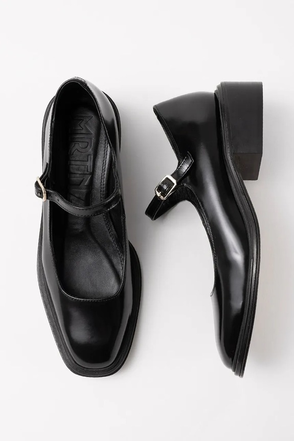 Souliers Martinez czółenka skórzane PENELOPE czarny PENELOPE.BLACK