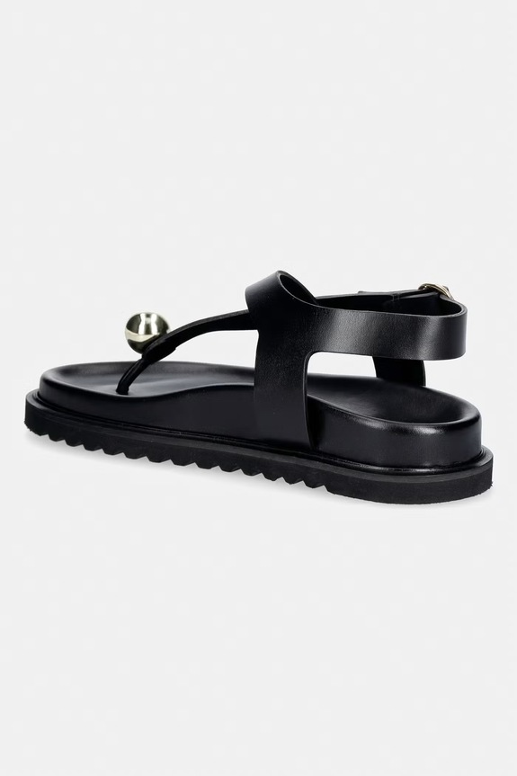 Încălțăminte Souliers Martinez sandale pentru femei, din piele SPIAGGIA SPIAGGIA.BLACK negru