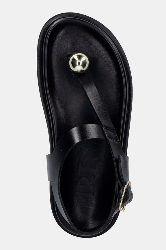 Souliers Martinez sandale pentru femei, din piele SPIAGGIA negru SPIAGGIA.BLACK