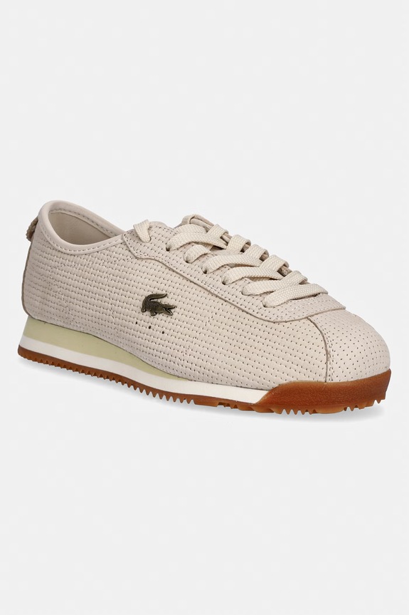 Lacoste Club-Low Sneakers Summer Formal Pack sneakersy damskie skórzane beżowy 51SFA0022