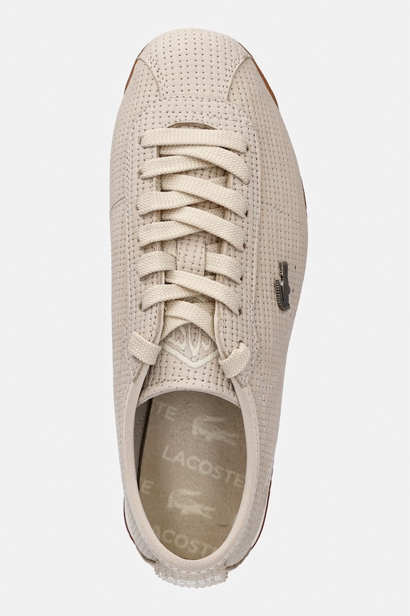Lacoste Club-Low Sneakers Summer Formal Pack sneakersy damskie skórzane beżowy 51SFA0022