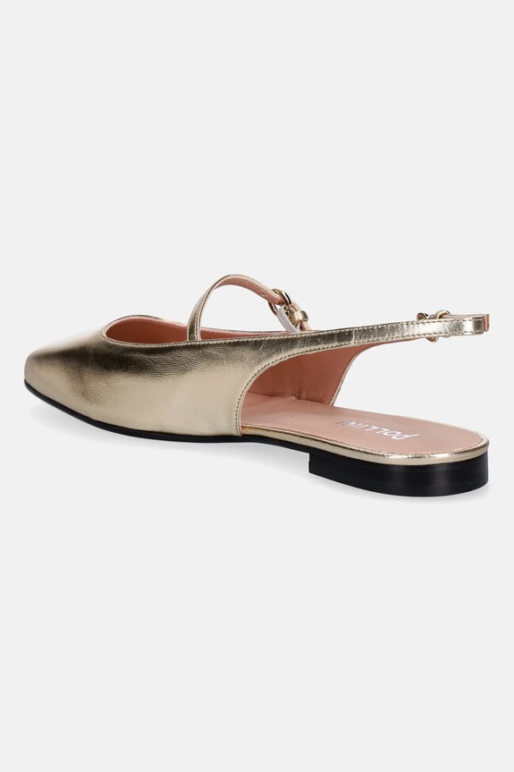 Încălțăminte Pollini balerini din piele SA11031C1OTH0105 aur