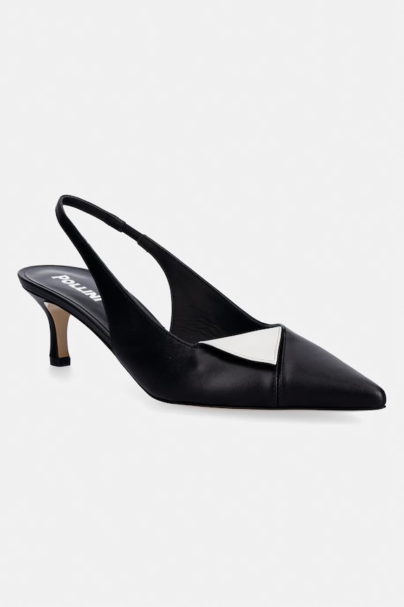 Pollini szpilki skórzane czarny SA10095M1OTE100A