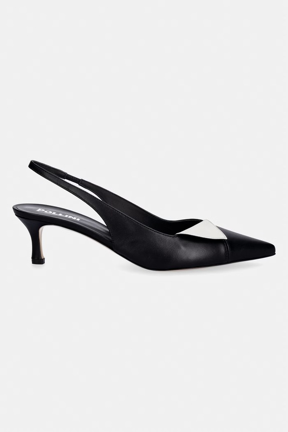 Pollini szpilki skórzane SA10095M1OTE100A czarny SS26