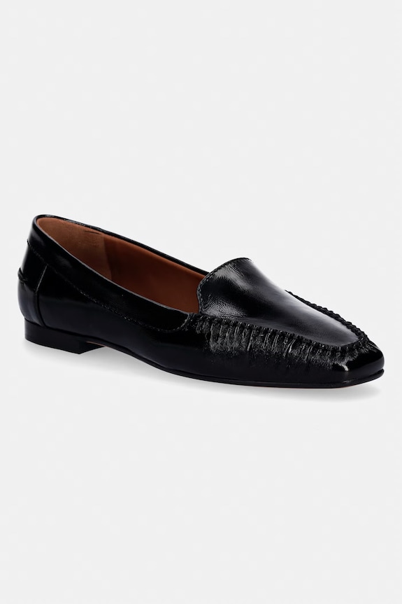 Pollini mokasyny damskie skórzane czarny PA10031C1OPC0000