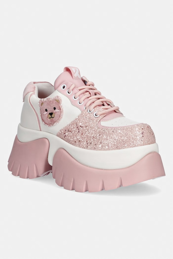 Koi Footwear sneakers Bear Blushes Chunky Glitter Trainers textil roz Bear.Blushes