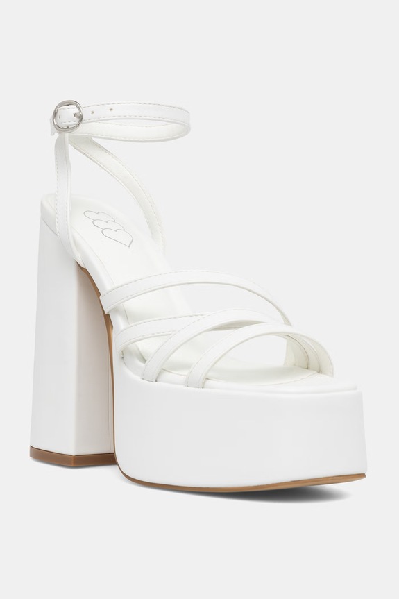 Koi Footwear σανδάλια DBP52 PLATFORM HEEL λευκό DBP52