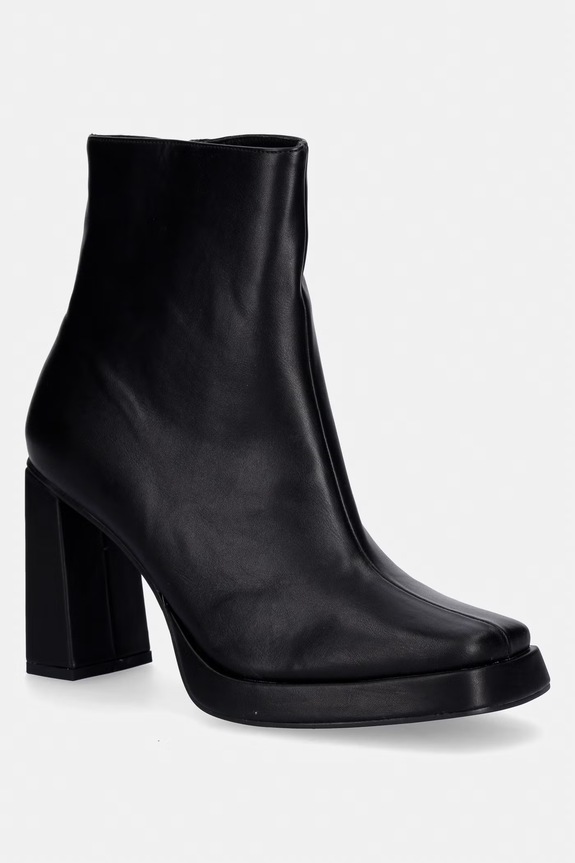 Koi Footwear botine Halla Black Heeled Boots peste 8 cm negru Halla
