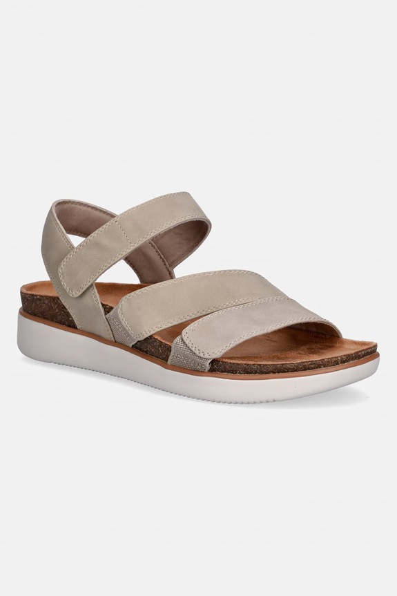 Skechers sandale LIFTED COMFORT platformă bej 163252
