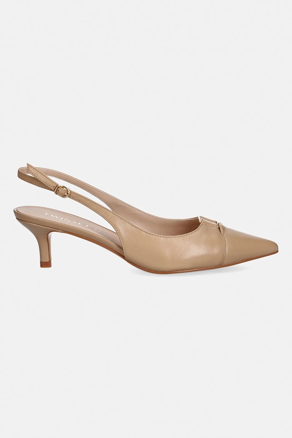 Twinset stilettos de piele 261TCP034.13161 bej SS26