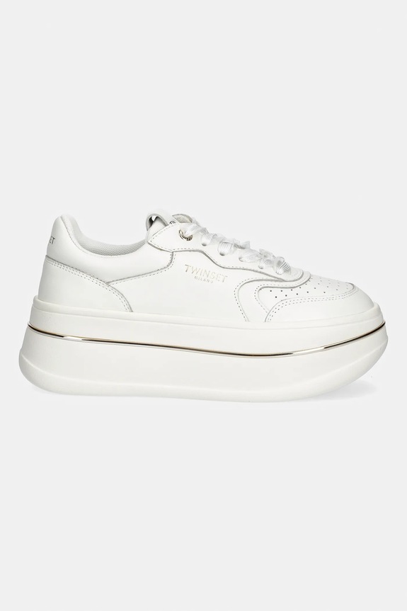 Twinset sneakers din piele 261TCP01G.00001 alb SS26