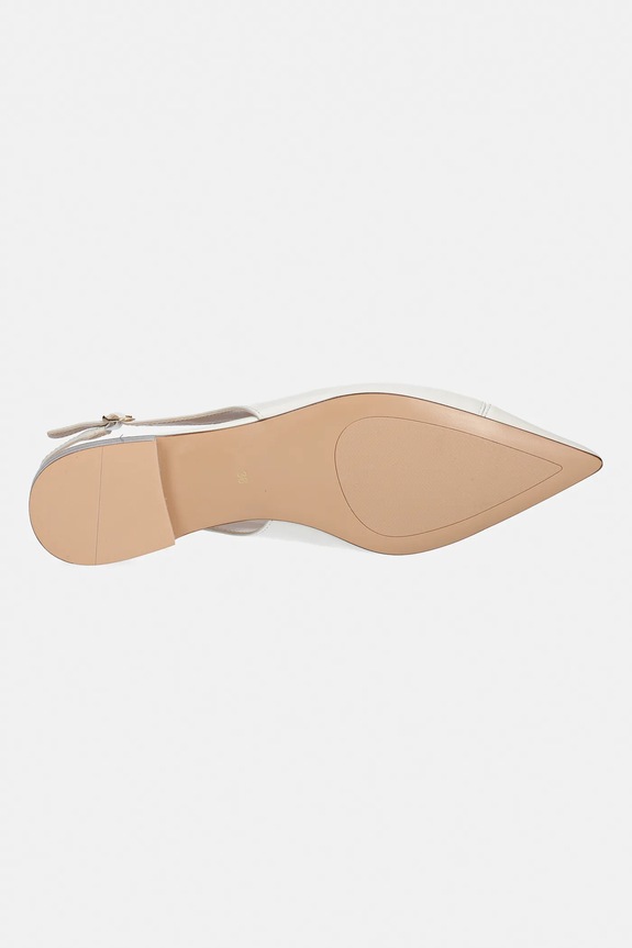 Twinset balerini de piele 261TCP036.00381 bej