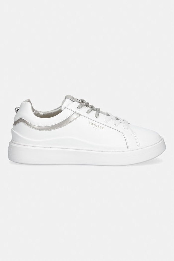 Twinset sneakers din piele 261TCP016.13246 alb SS26