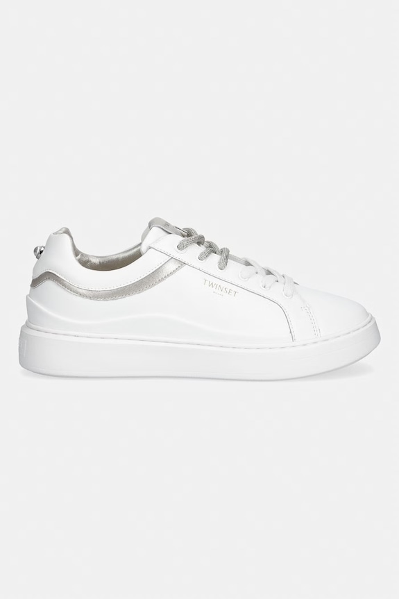Twinset sneakers din piele 261TCP016.13246 alb SS26