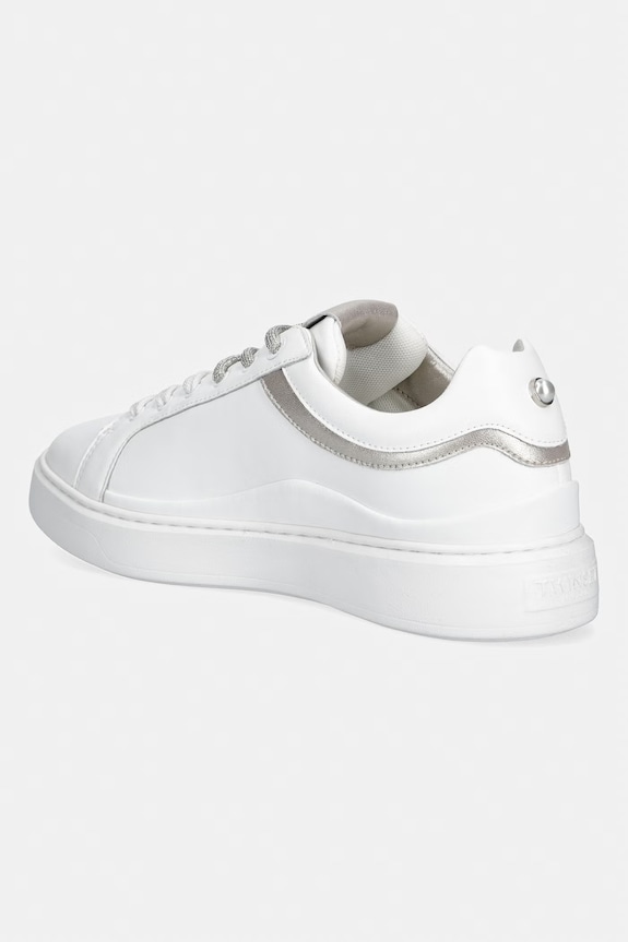 Încălțăminte Twinset sneakers din piele 261TCP016.13246 alb