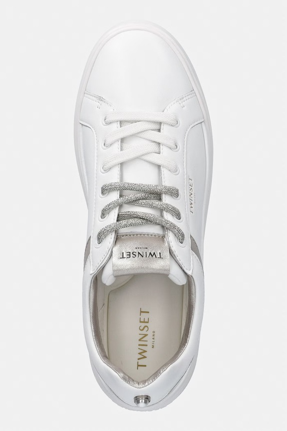 Twinset sneakers din piele alb 261TCP016.13246