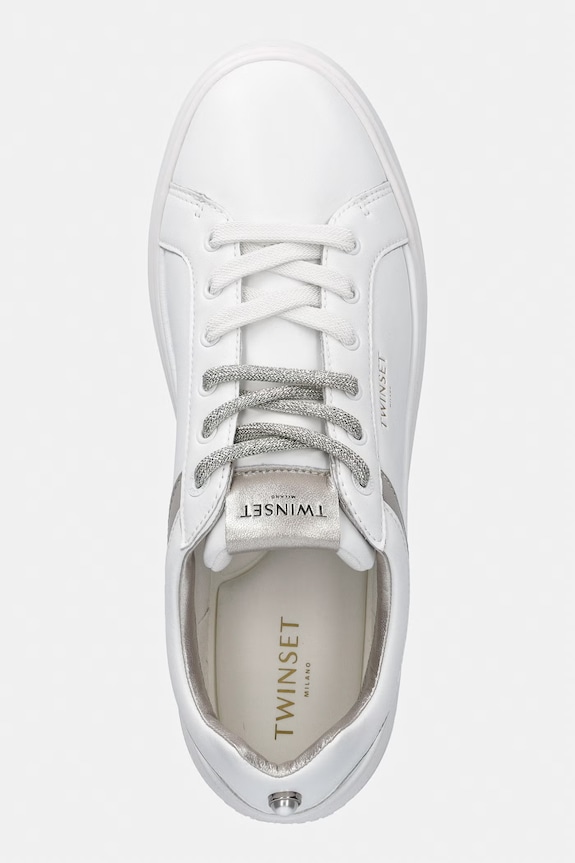 Twinset sneakers din piele alb 261TCP016.13246