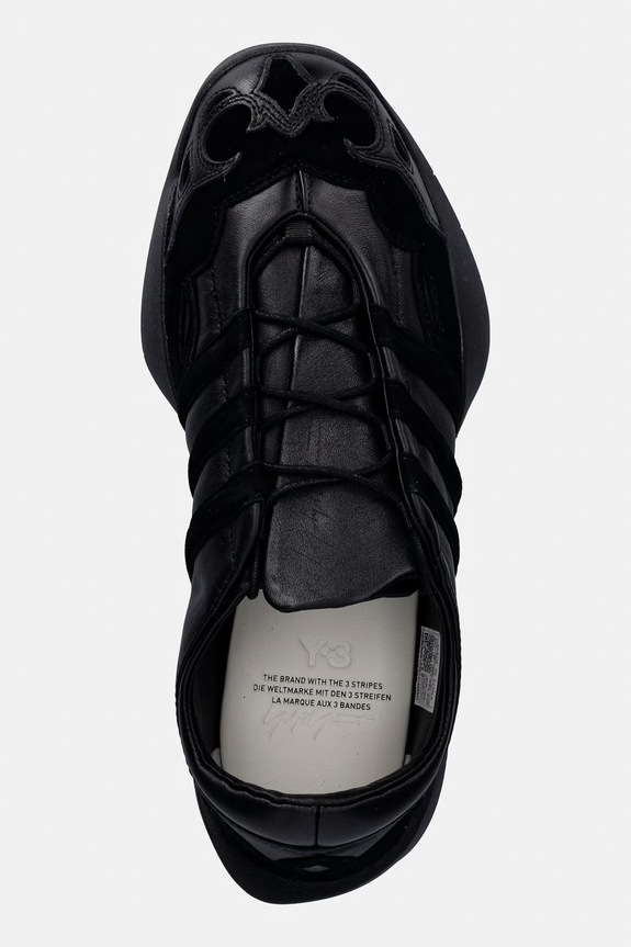 Y-3 sneakersy skórzane REGU 2002 czarny KI0873