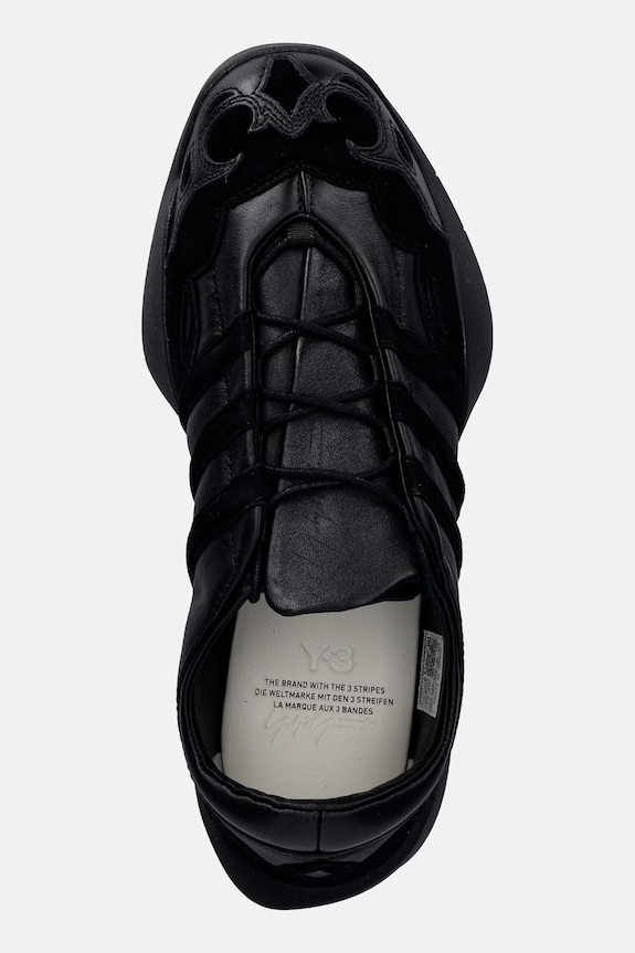 Y-3 sneakersy skórzane REGU 2002 czarny KI0873